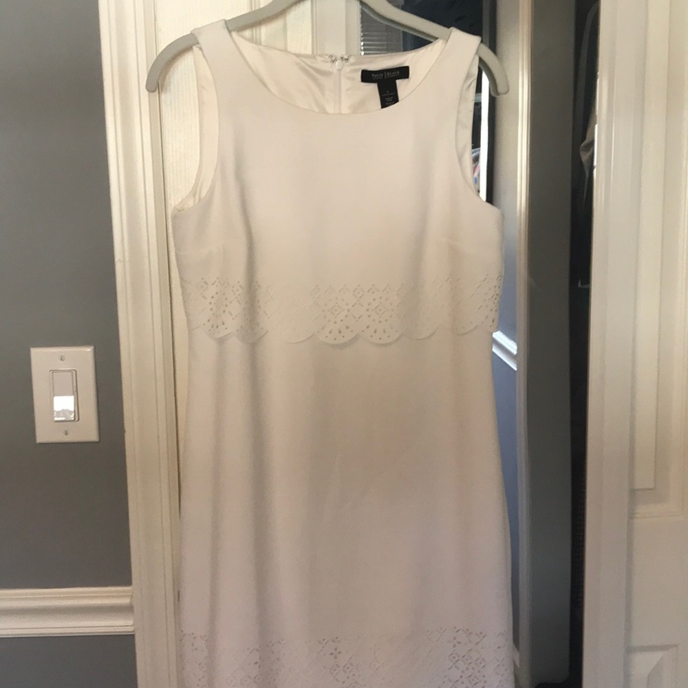 White House Black Market White Midi Dress